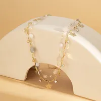 2Pcs/Set Butterfly Pendant Waist Chain for Women Simple Natural Stone Belly Chain Bikini Body Chain Summer Beach Vacation Bijou 4