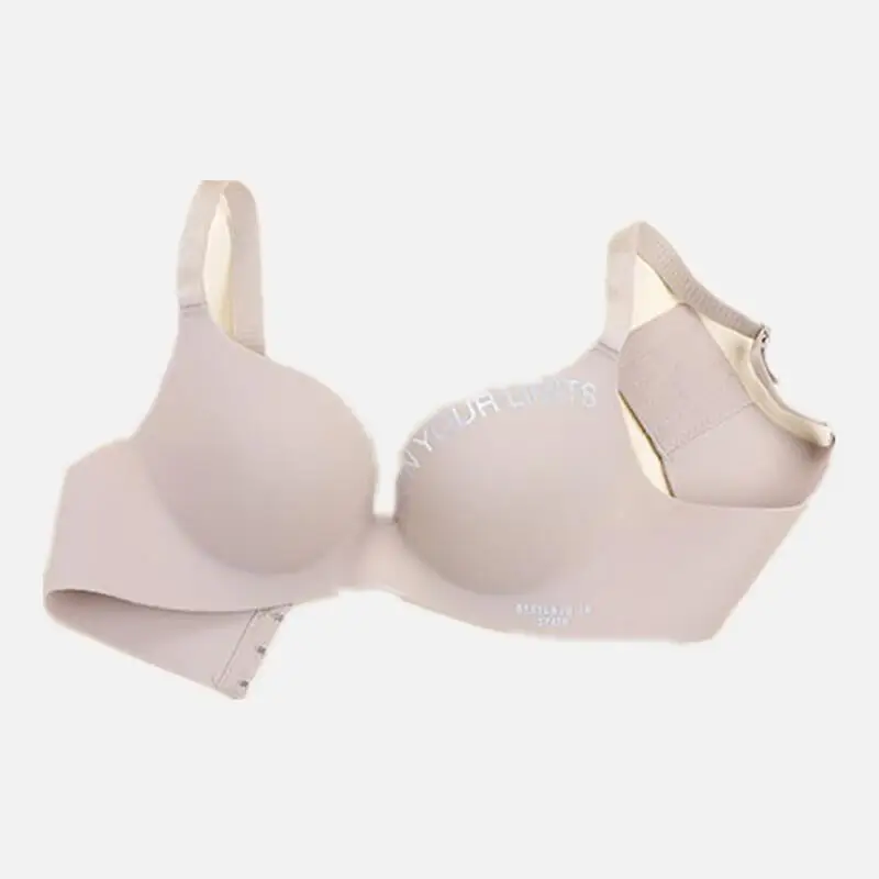 Simplicity Deep V Bralette - Womens Seamless Lingerie with Printed Design