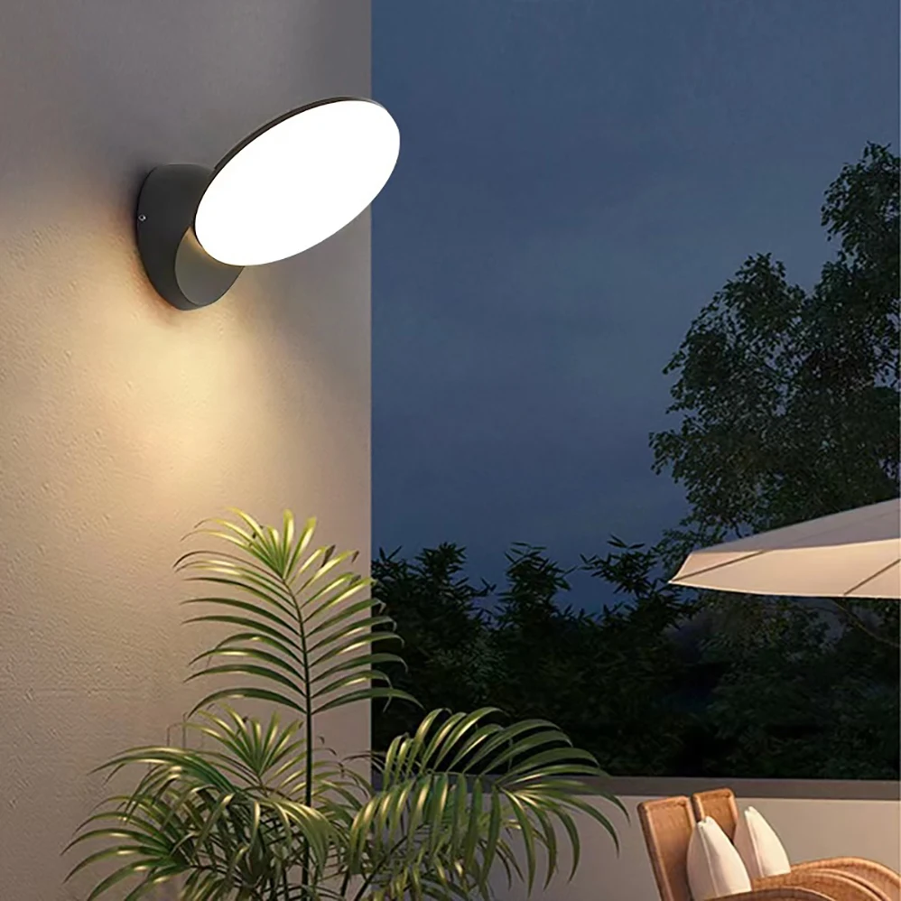 LED Wall Lamp AC86-265V 12W Infrared Human Body Induction Indoor/Outdoor IP65 Waterproof Modern Minimalist Style Lamp Home LEDs