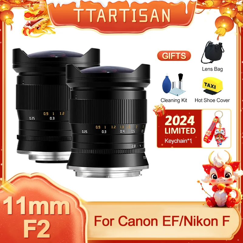 Ttartisan 11Mm F2.8 Full Frame Obiettivo Fisheye Ultra Grandangolare Per Canon Ef Mount 6D 6 D2 5 D4 5 D3 Nikon F Mount Fotocamera Dslr