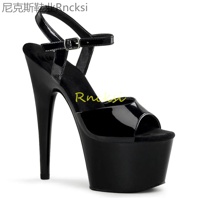 

17cm Sexy high-heeled shoes, thick soles, high-heeled sandals, new waterproof platform, super high-heeled sandals, women