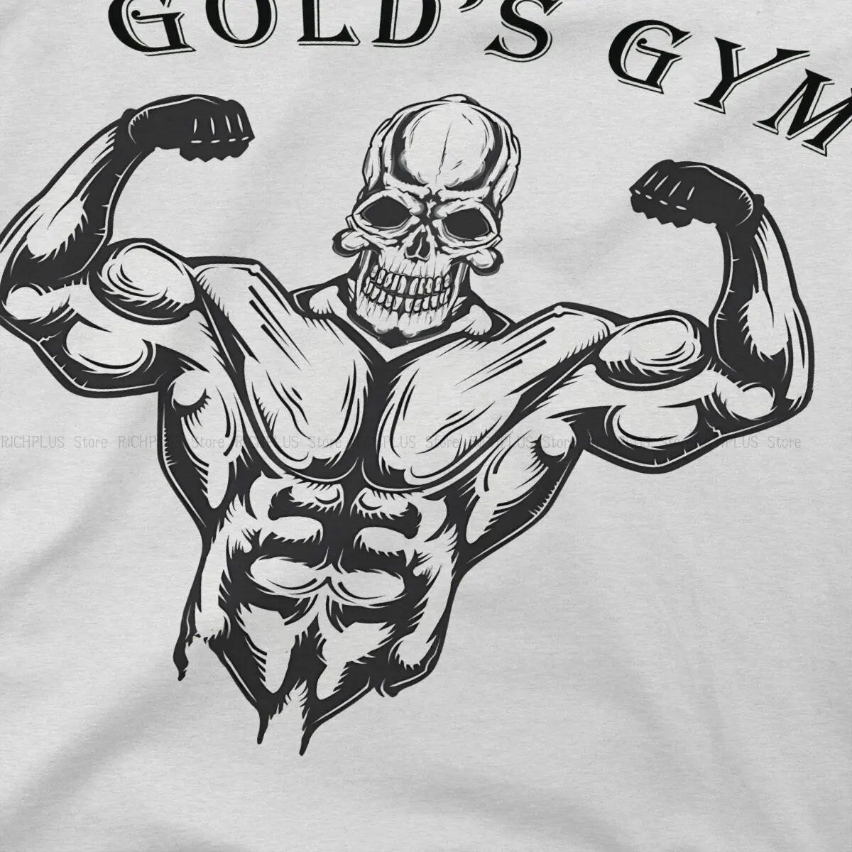 Golds Gym Men TShirt Bodybuilding Fitness Crewneck Tops Polyester