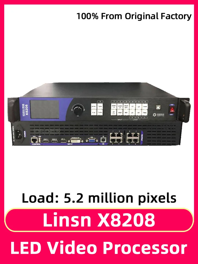 Linsn X8208 Display A Led Processore Video Rgb Full-Color Led Controller Video Wall A Grande Schermo Supporta Ingresso Hdmi Dp