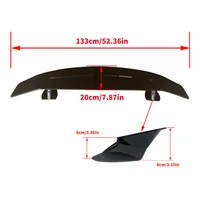 JDM GT Style Universal Rear Wing Trunk Spoiler Air Deflector Dam Tail Decoration For 99% Sedan Cars Tuning Accessories 5