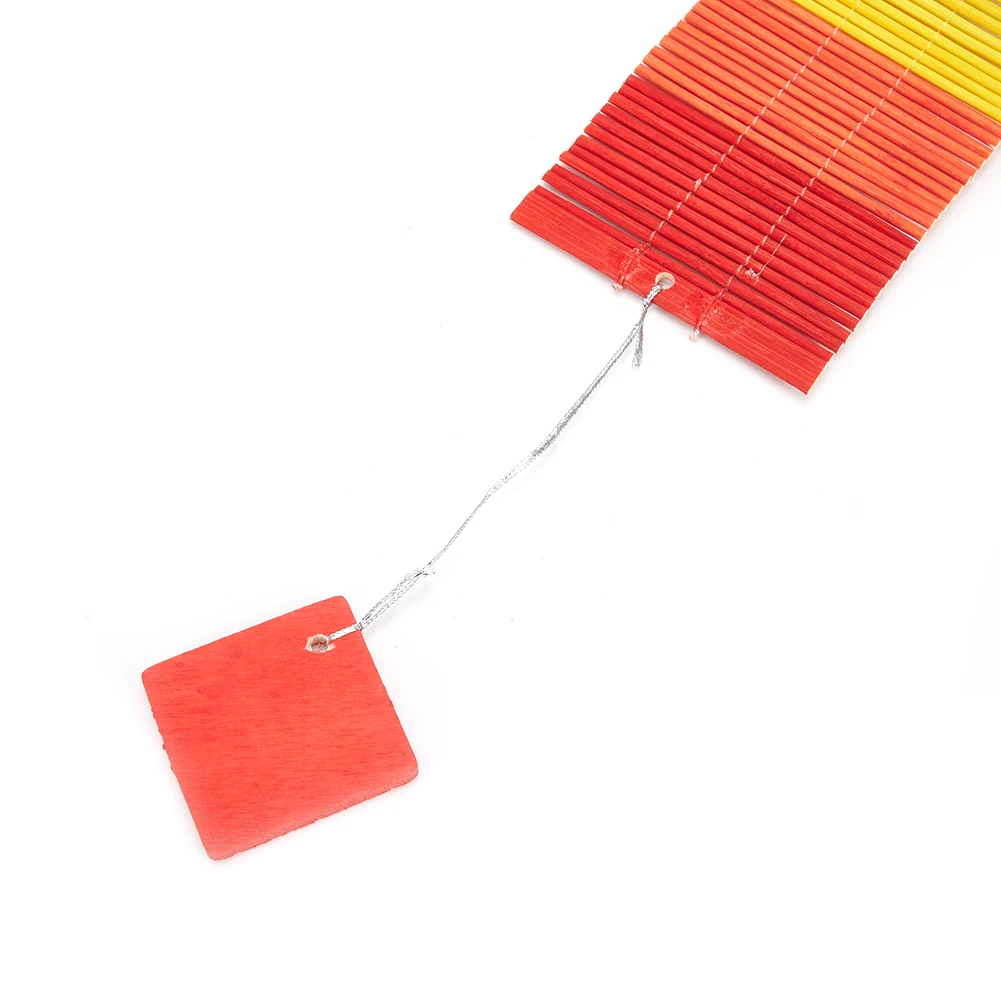 1 Pz Colorato Wind Chime Kindergarten Yard Outdoor Living Decorativo Twisted Rainbow Wind Chime Wood/Alta Qualità