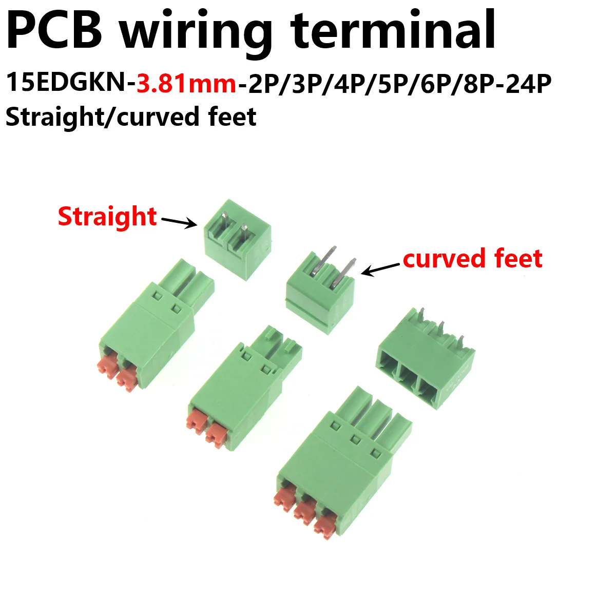 5PCS KF2EDGKNRC 3.81 2P ~ 12P PCB PLUG-IN TERMINAL BlOCKS 15EDGKN 3.81mm 2PIN FMC 1,5/ 2-ST-3,81 PHOENIX CONTACT