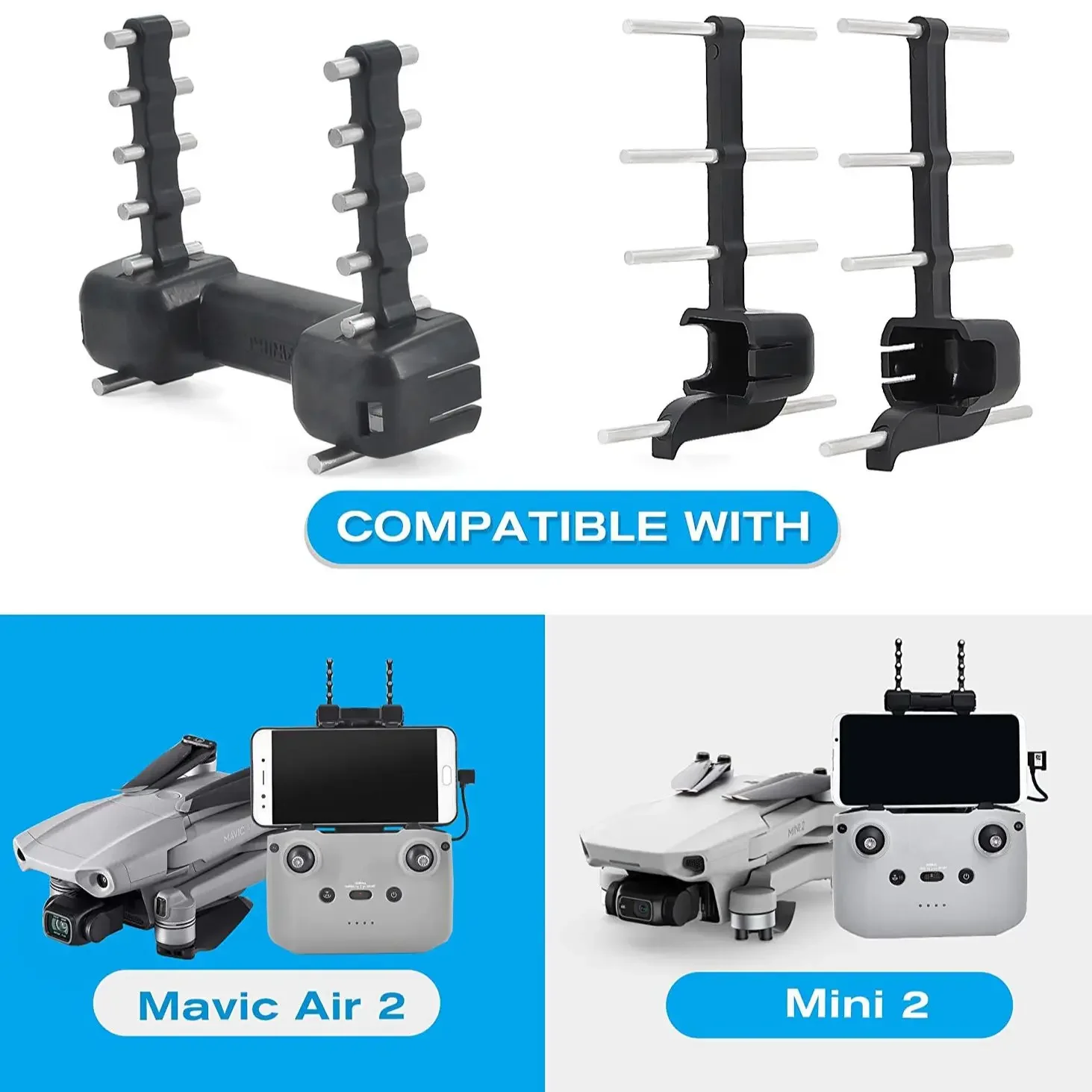 Drone Yagi-Uda Antenna Signal Booster Range Extender Amplifier 2.4G 5.8G For DJI Mini 2/Mavic Air 2/Air 2S Remote Controller