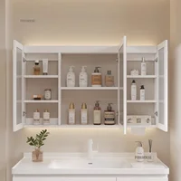 Bathroom Wall Mounted Mirror Cabinet Modern Smart Bathroom Cabinets with Mirror Creative Bathroom Storage Cabinet Home Furniture 5