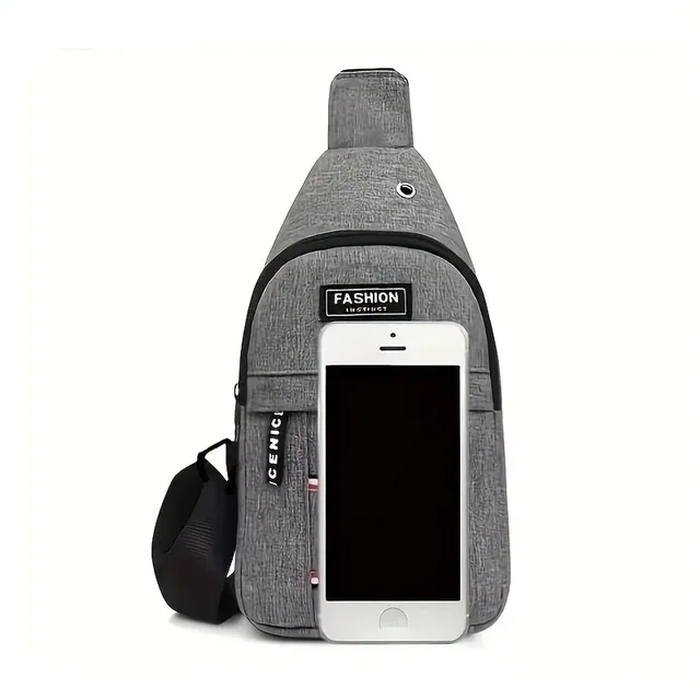 Men's Small Canvas Crossbody Chest Bag, Multifunctional Sling Bag For Outdoor Sports Travel Hiking Camping 3