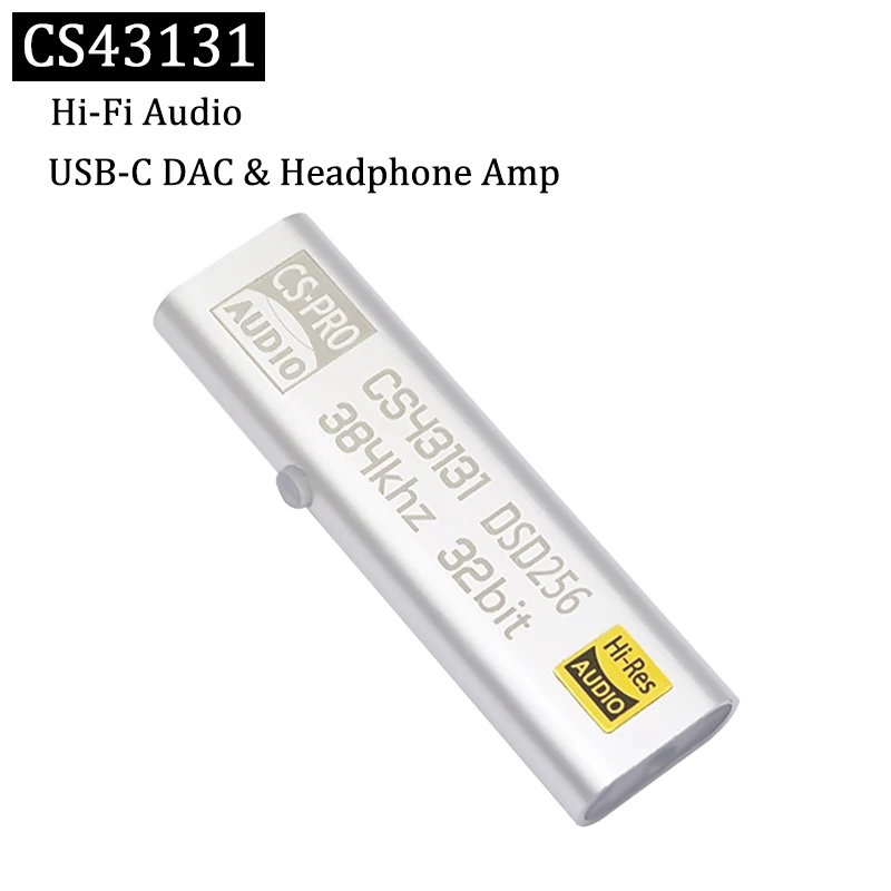 Headphone Amplifier 3.5mm AUX Adapter USB C DAC Dongle HiFi Audio Amp