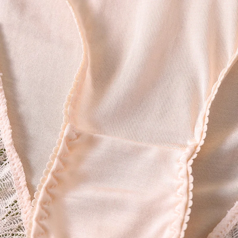 3PCS/Set Women's Panties, 100%Real Silk and lace Underwear, low Rise, Comfortable Female Cozy Basic Briefs, 2024