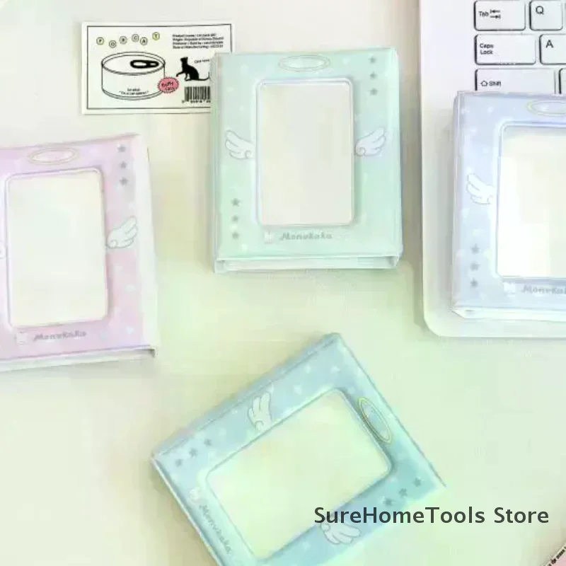 Cartoon 40 Pockets Angel Wings Photo Card Pouch Style Album For 2.3x3.9 Inch Mini Handy Name Card K-pop Star Album With Button