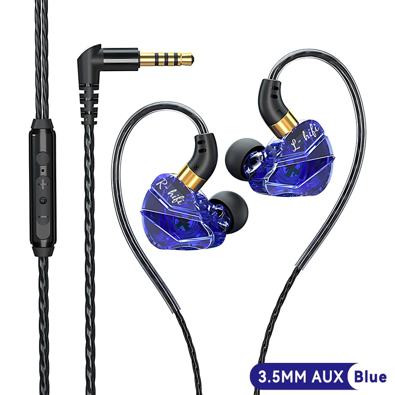 Enhanced HIFI Heavy Bass In-Ear Wired Headphones with Mic
