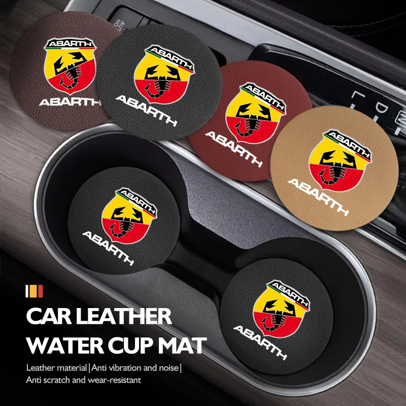 Universal Car Coaster Anti-Slip Mats Water Cup Drink Pads For Abarth Stilo Ducato Palio Bravo Linea Doblo 500 Grande Tipo cup holder coasters,car coaster pads