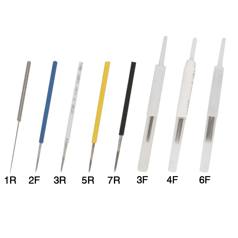 PRONG ROUND Tattoo Needles For Merlin Permanent Makeup Machine, Microblading Needle, Eyebrow and Lip Tattoo Supplies