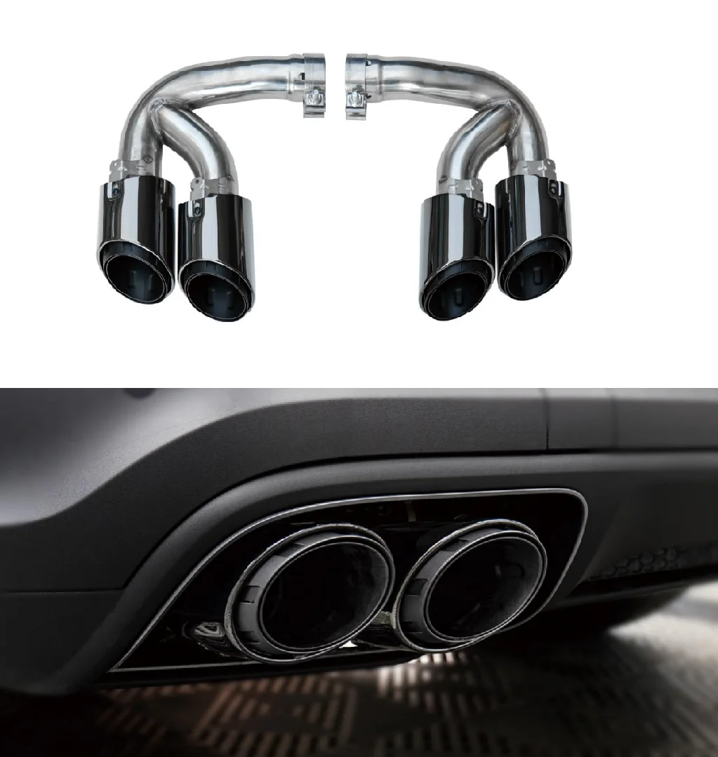

Car exhaust tailpipe modified bright black sports exhaust tips for Porsche Cayenne 2024