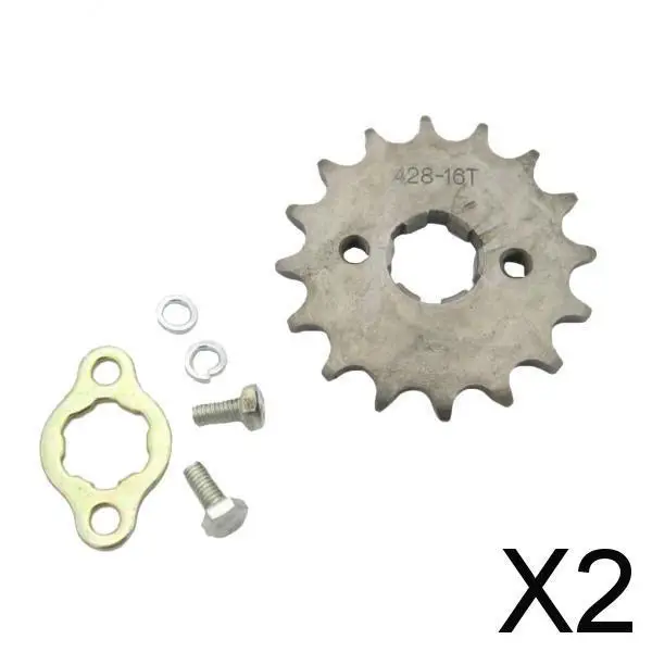 

2X 16T 428 цепь/шаг 20 мм передняя Звездочка Cog для велосипеда-внедорожника ATV
