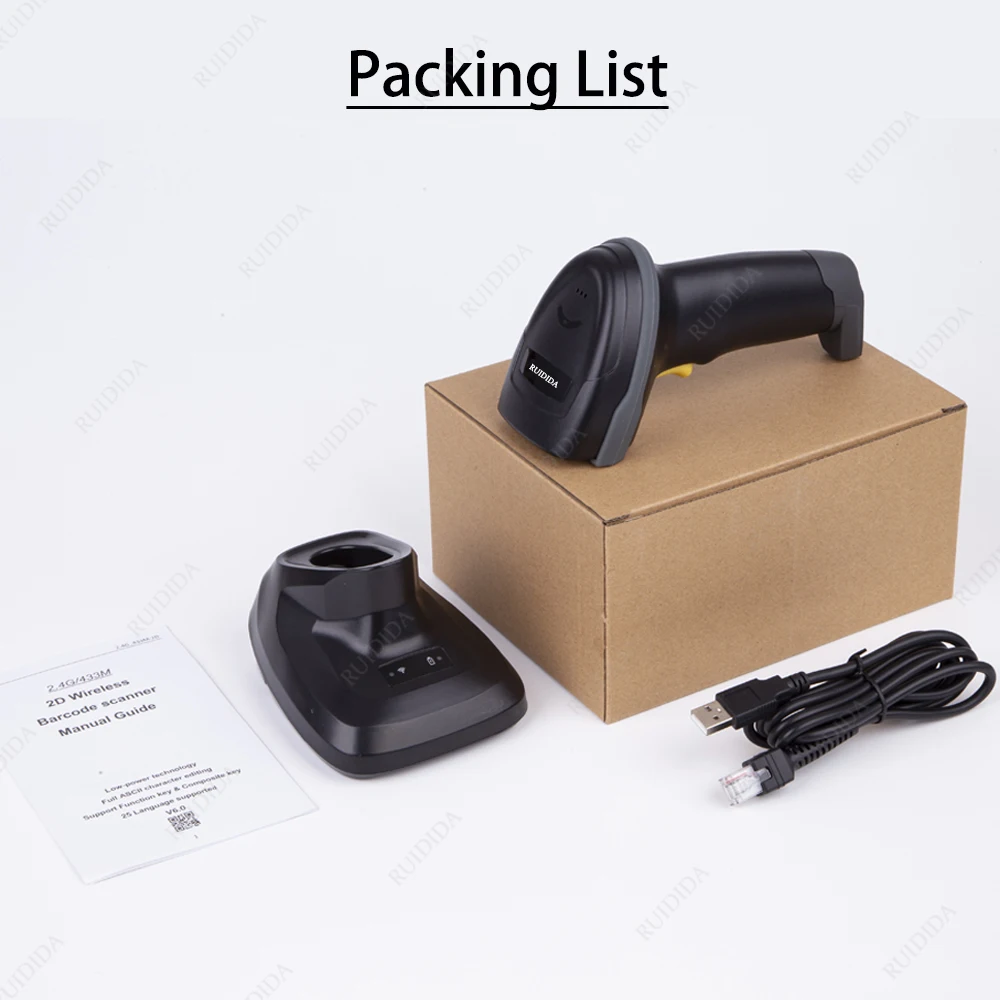 Barcode Scanner Code Reader Scanner 1D/2D Handheld QR 2D Bar Reader Portable USB Code PDF417 DM