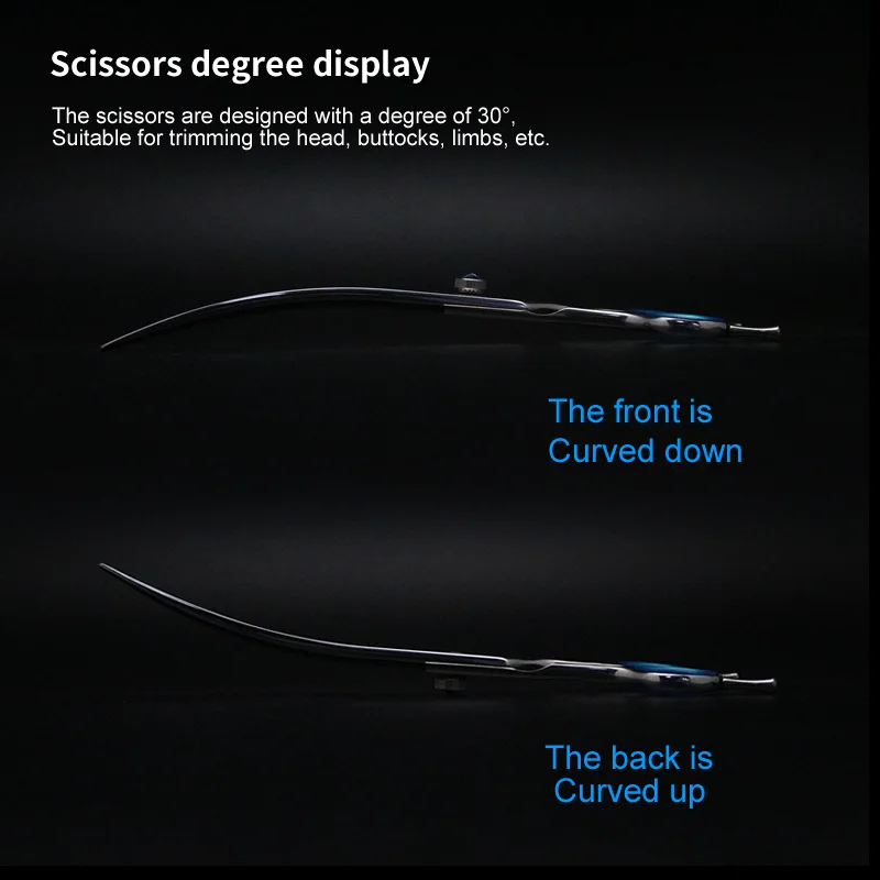 Crane Big Curved Pet Scissors 7.0/7.5/ 8/ 9/ 10 Inch for Dog Grooming Cutting High Quality Shears Large Dog Grooming VG10 Steel dog grooming scissors