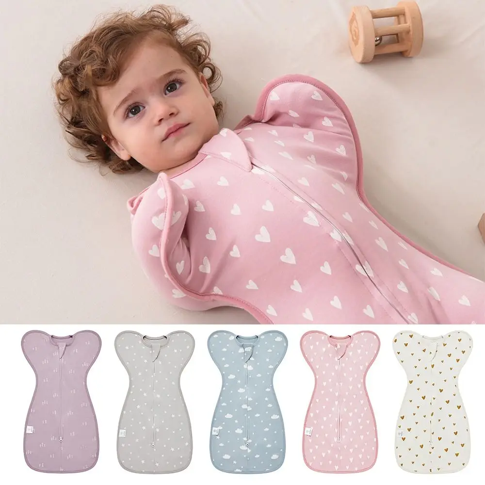 

2-Ways Zipper Baby Sleeping Bag Cute Sleeveless Pure Cotton Newborn Sleep Sack Breathable Diaper Changing Bag Baby Swaddle Baby