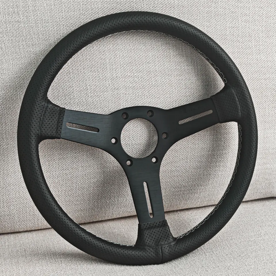 Universal Racing Steering Wheel, 14 Inch 6 Screws Silver - View #8