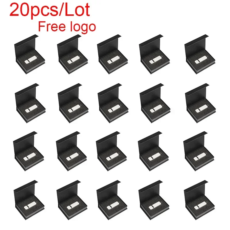 JASTER 20 개/로트 흰색 가죽 USB 2.0 플래시 드라이브 128 기가 바이트 무료 사용자 정의 로고 64 기가 바이트 펜 드라이브 32 기가 바이트 메모리 스틱 비즈니스 선물 U 디스크