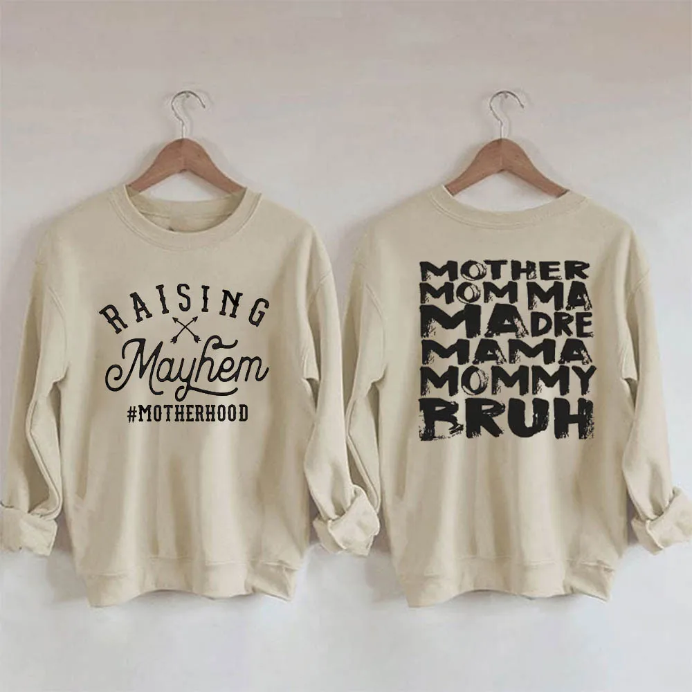 

Rheaclots Women's Raising Mayhem Printed Cotton Female Cute Long Sleeves Sweatshirt