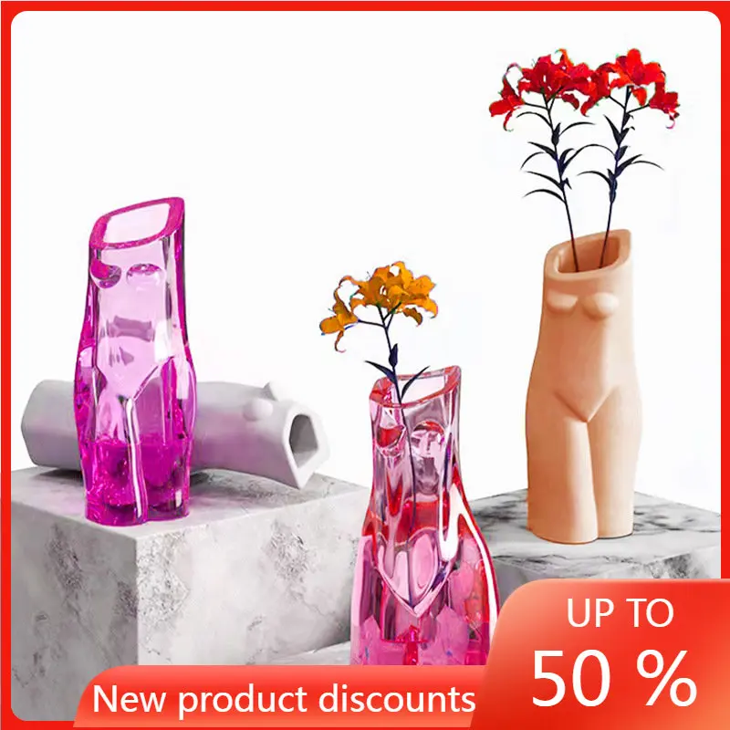 

DIY Body Vase Flower Pot Gypsum Silicone Mold Resin Drop Glue Mold 3D Art Body Vase Mold Desktop Decoration Wax Pattern