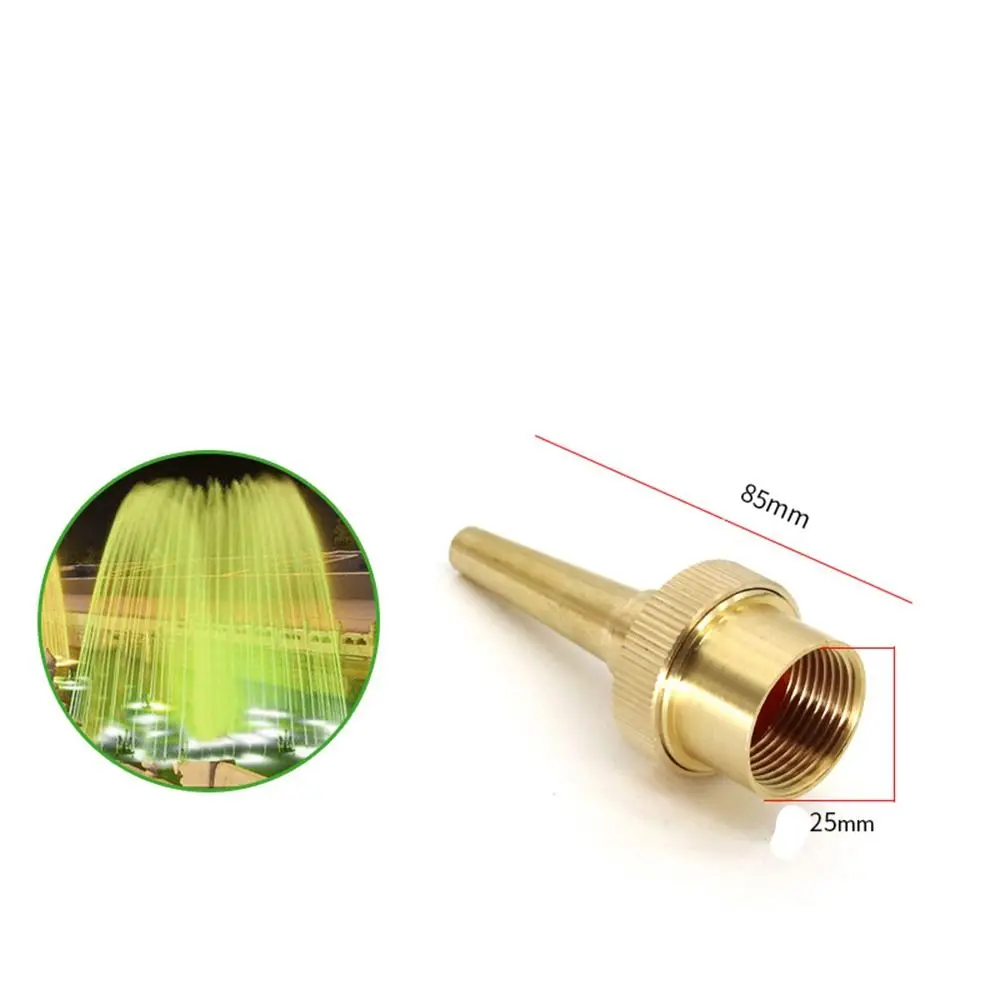 Brass Jet Straight Fountain Nozzles Adjustable 1/2" 3/4" 1" Swimming Pool Fountain Nozzle Durable Universal Bubbler Jet