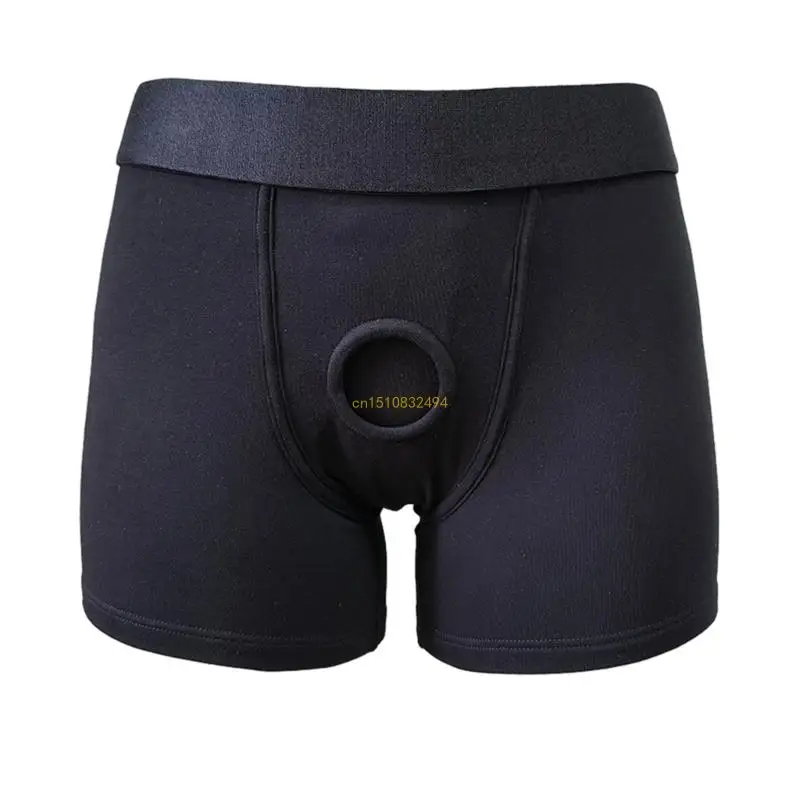 Harness Pants Strapless Strap On Boxers Underwear For Men Women Couples Unisex Briefs Panty Blue L