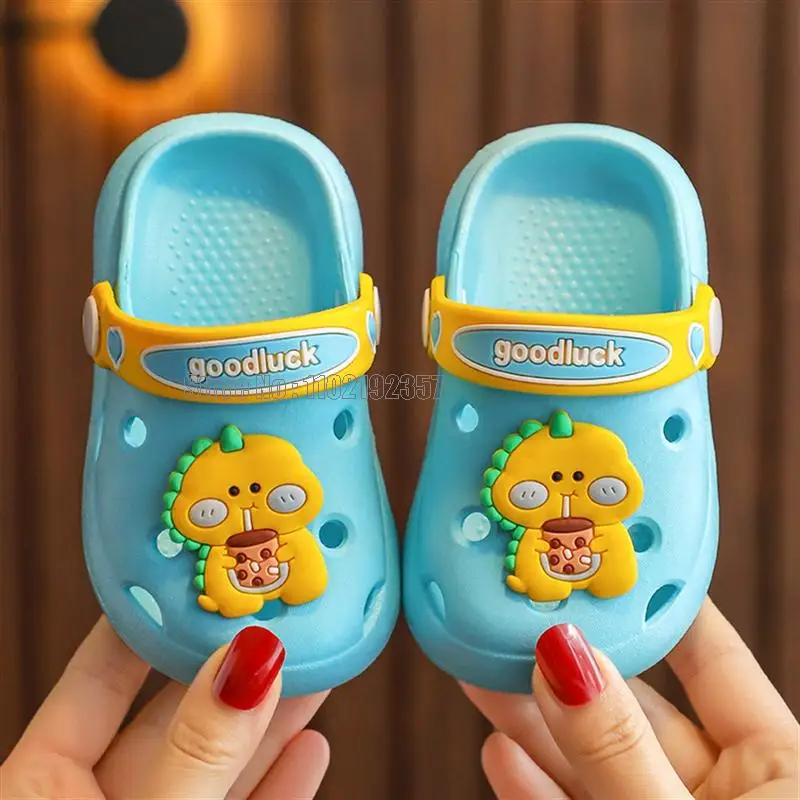 Baby Dinosaur Slipper Boy Summer Kid Girls Pink Home Slippers Children Light Garden Shoes