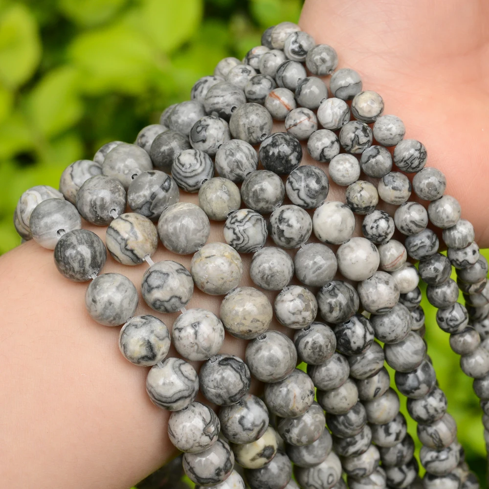 Cuentas de piedra natural, ojo de tigre, turquesa, turmalina, amazonita, cuarzo rosa, cuentas de ágata para hacer joyas, pulseras de bricolaje de 6, 8 y 10 mm