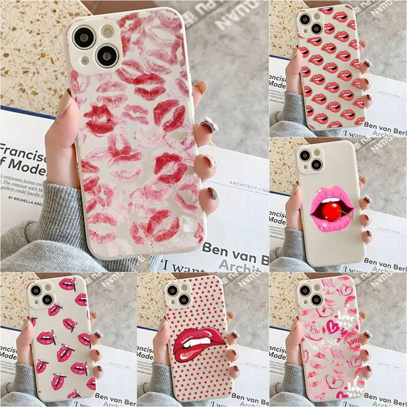 Custodia Per Telefono Sexy Vampire Red Lips Per Iphone 7 8 Plus X Xr Xs 11 12 13 Se2020 Mini Mobile Iphone 14 Pro Max Case