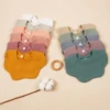 4pcs Pure Cotton Cute Print Bibs Baby Bandana Bib Boys Girls Newborn Infant for Drooling Kid Daily Wear Breathable Saliva Towel 1