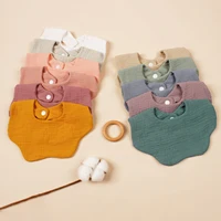 4pcs Pure Cotton Cute Print Bibs Baby Bandana Bib Boys Girls Newborn Infant for Drooling Kid Daily Wear Breathable Saliva Towel 1