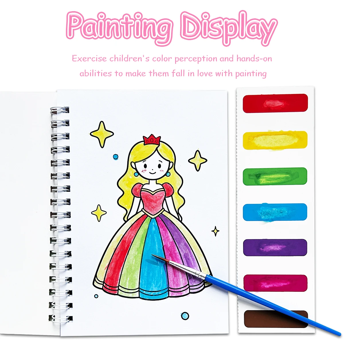 Children's Watercolor Painting Set: 24-Piece Art Kit with Fun Themes