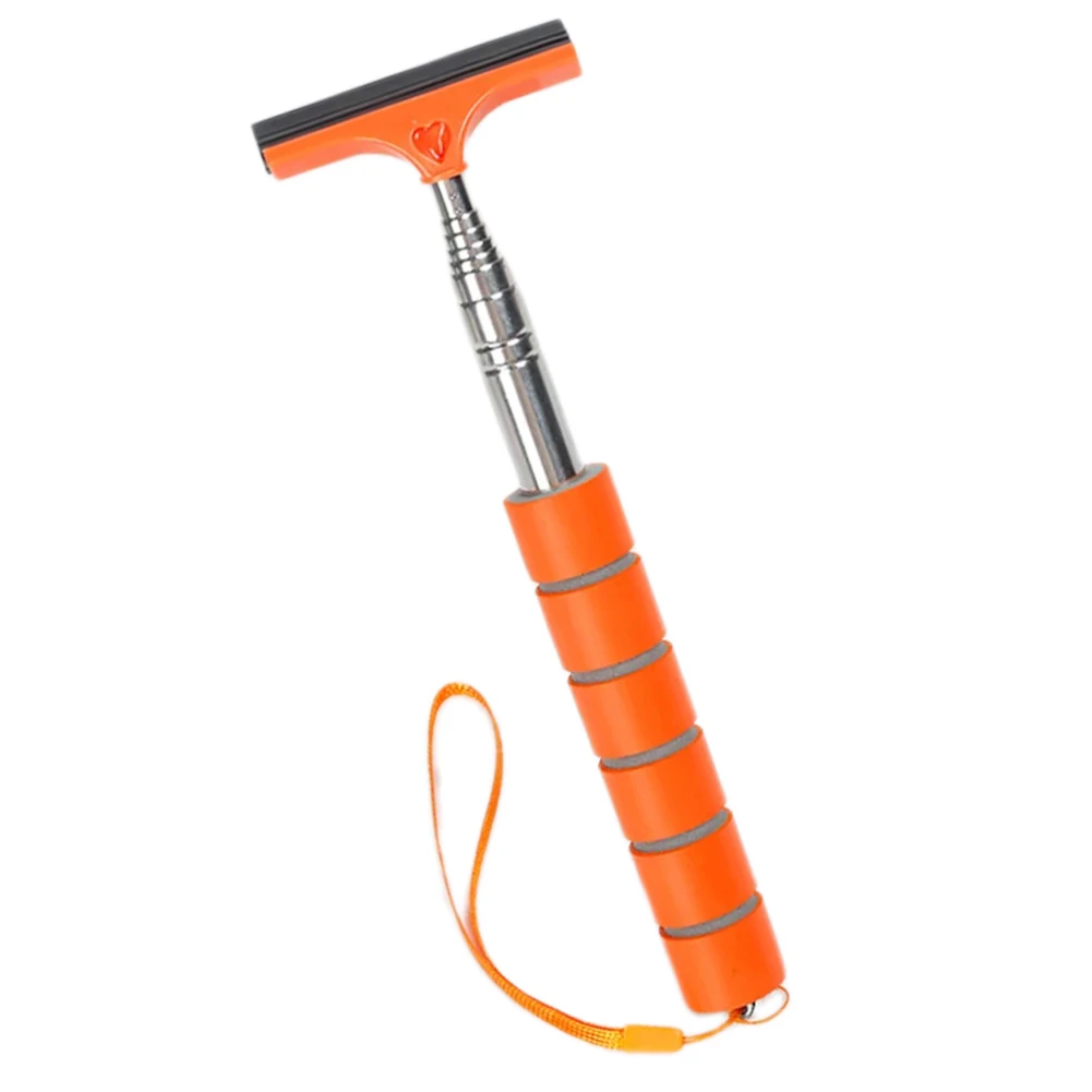 Car Telescopic Rear-view Side Mirror Squeegee Glass Cleaning Tool 1x For Window Front Windshield Rainproof Ice Scraper