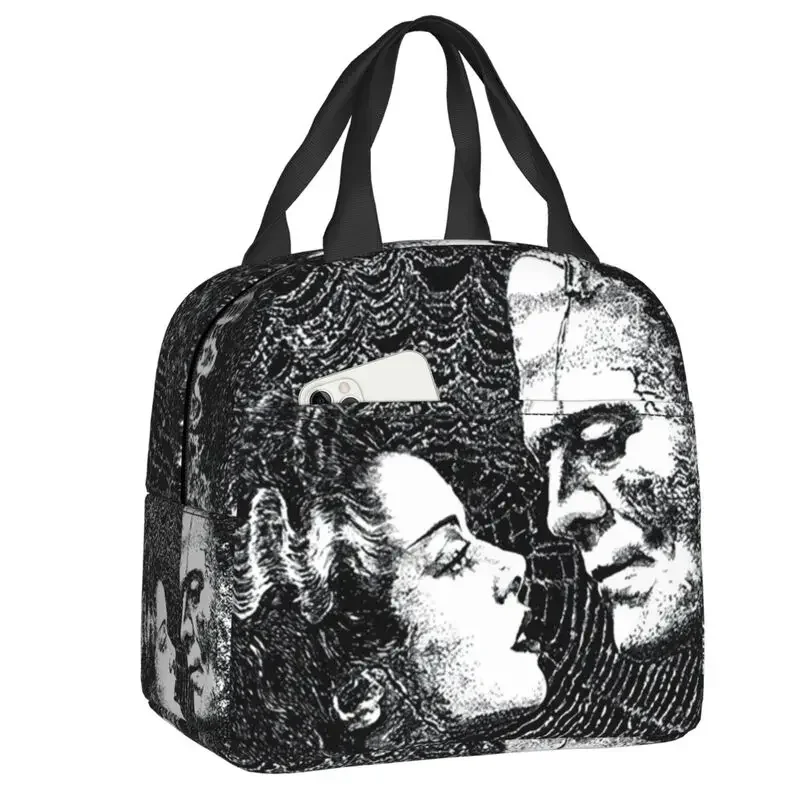 Film Horror Bride Of Frankestein Borsa Da Pranzo Isolata Per Il Campeggio Borsa Termica Da Viaggio Bento Box Contenitore Per Alimenti Per Bambini Tote