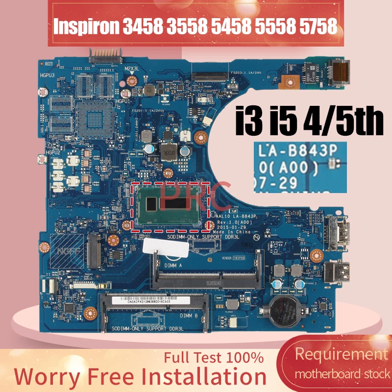 For DELL Inspiron 3458 3558 5458 5558 5758 Laptop Motherboard LA