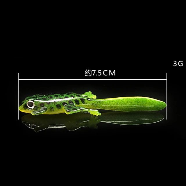 PRO BEROS 3Pcs/Bag Fishing Simulation Giant Salamander Soft Lure Artificial  Bait Lizard Green Silicone Baits Pike Fishing - AliExpress