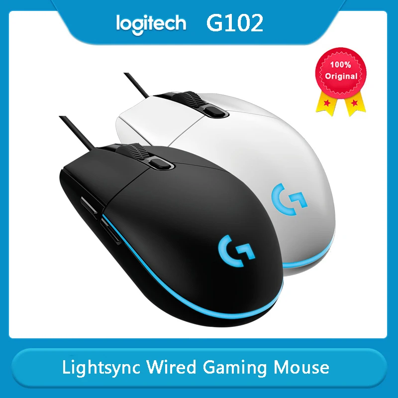 

Мышь Logitech G102 Lightsync Проводная игровая мышь RGB стреймер легкая дизайнерская USB для ноутбука для дома и офиса Logitech G102