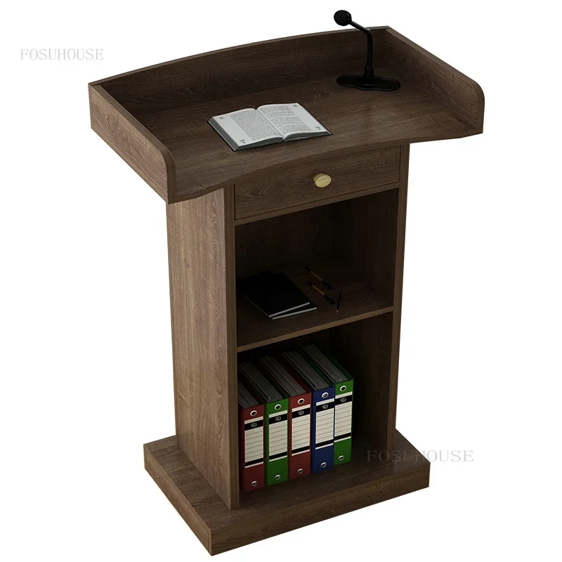 Reception Desks Podium Speech School Church Lectern Pulpit Simple Modern Meeting Room Emcee's Desk Book Shelves Office Furniture