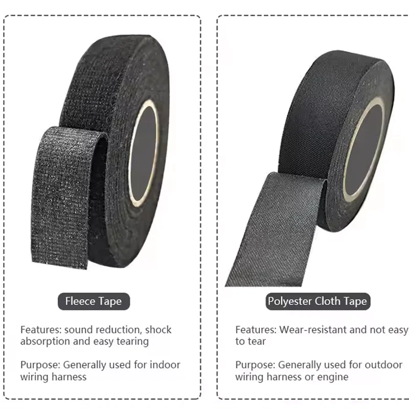 wiring harness tape Multipurpose Cloth Sticker Fabric Tape Wiring Harness Tape For Automotive Mounting Industrial Single Sided