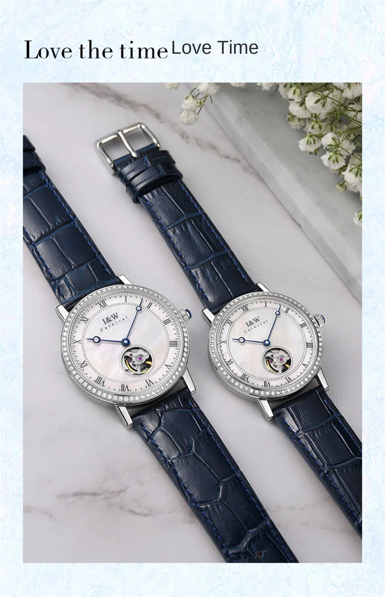 Orologio meccanico ultra sottile Carnival Brand IW Series da uomo con cinturino in pelle, movimento MIYOTA, tourbillon, orologio da uomo di lusso_voghion.com