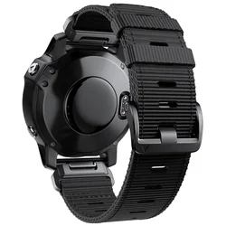 QuickFit Nylon Watchband - Versatile and Durable Strap in Multiple Sizes - 26mm QuickFit (Black)