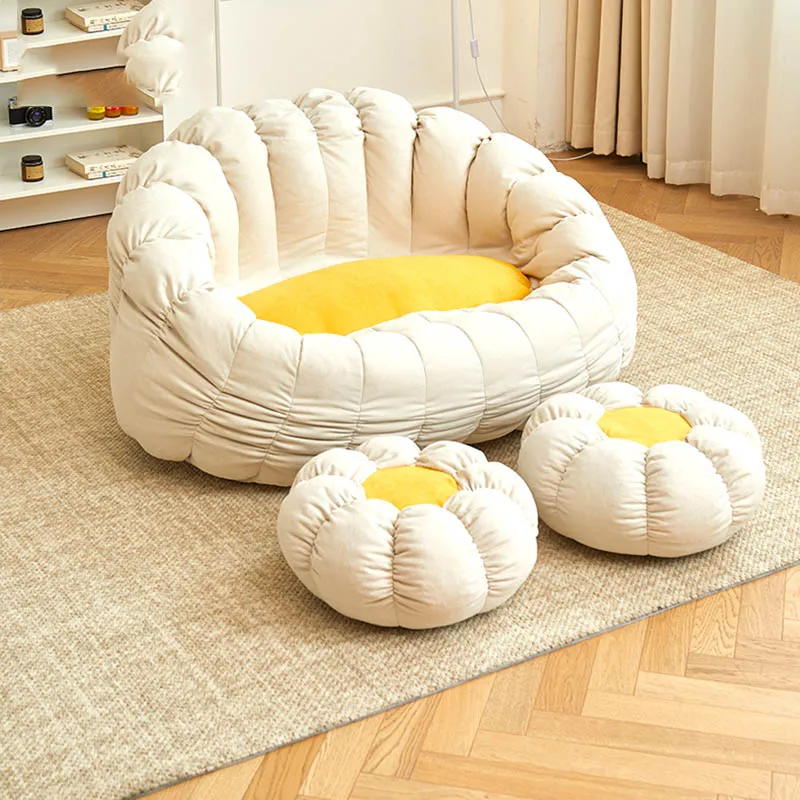 

Italian Double Bean Bag Sofas Minimalista Kawaii Nordic Ergonomic Modern Couch Dormitorio Cream Sofa Para Sala Home Furniture