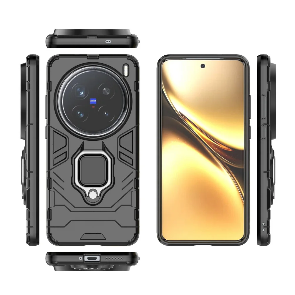 Hybrid Armor Holder Case with Kickstand and Protective Cover