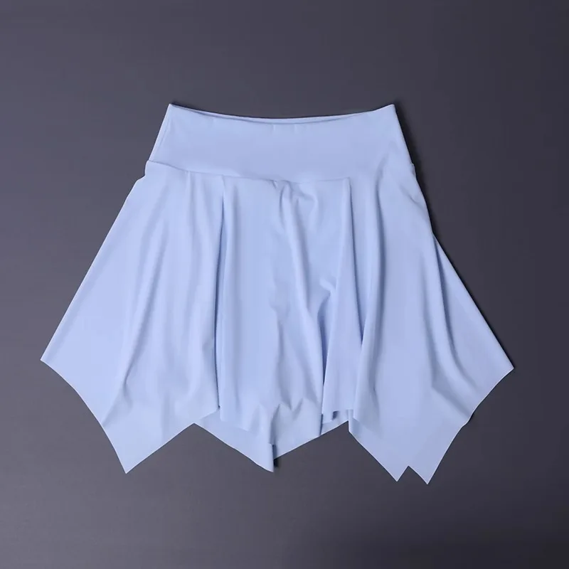 Women's Mint Green Asymmetrical Sport Skirt - Quick-Dry