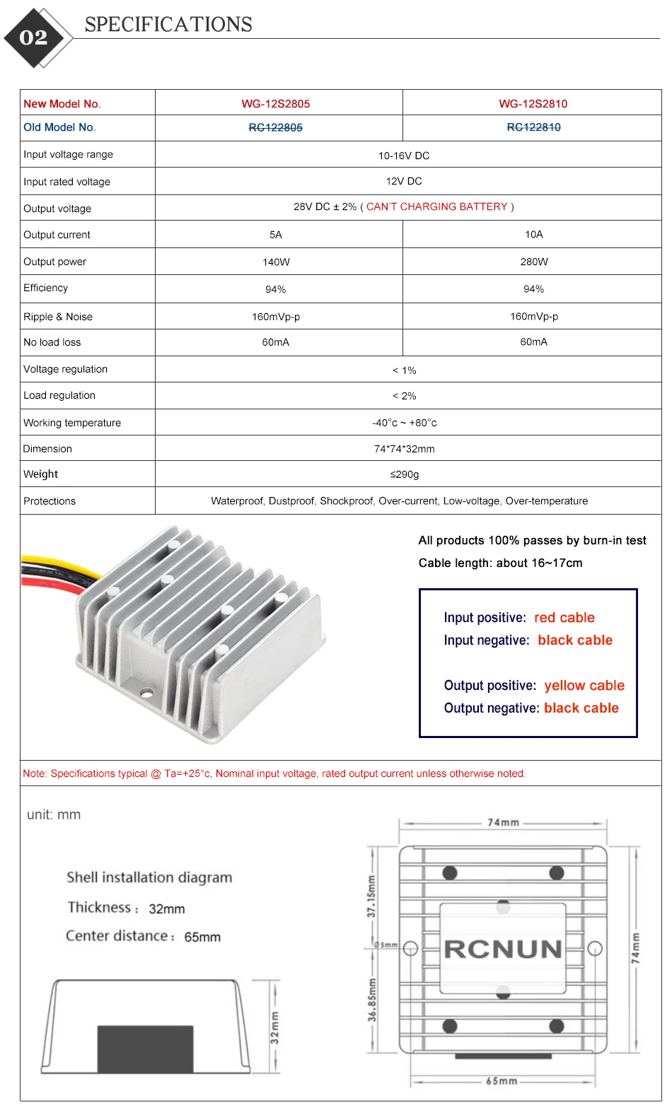 Description Picture 4 of item12V DC to 28V DC Boost Converter 12V-28V 5A 8A 10A Step-up Voltage Regulator 12 Volt to 28 Volt Cars Vehicles Power Supply