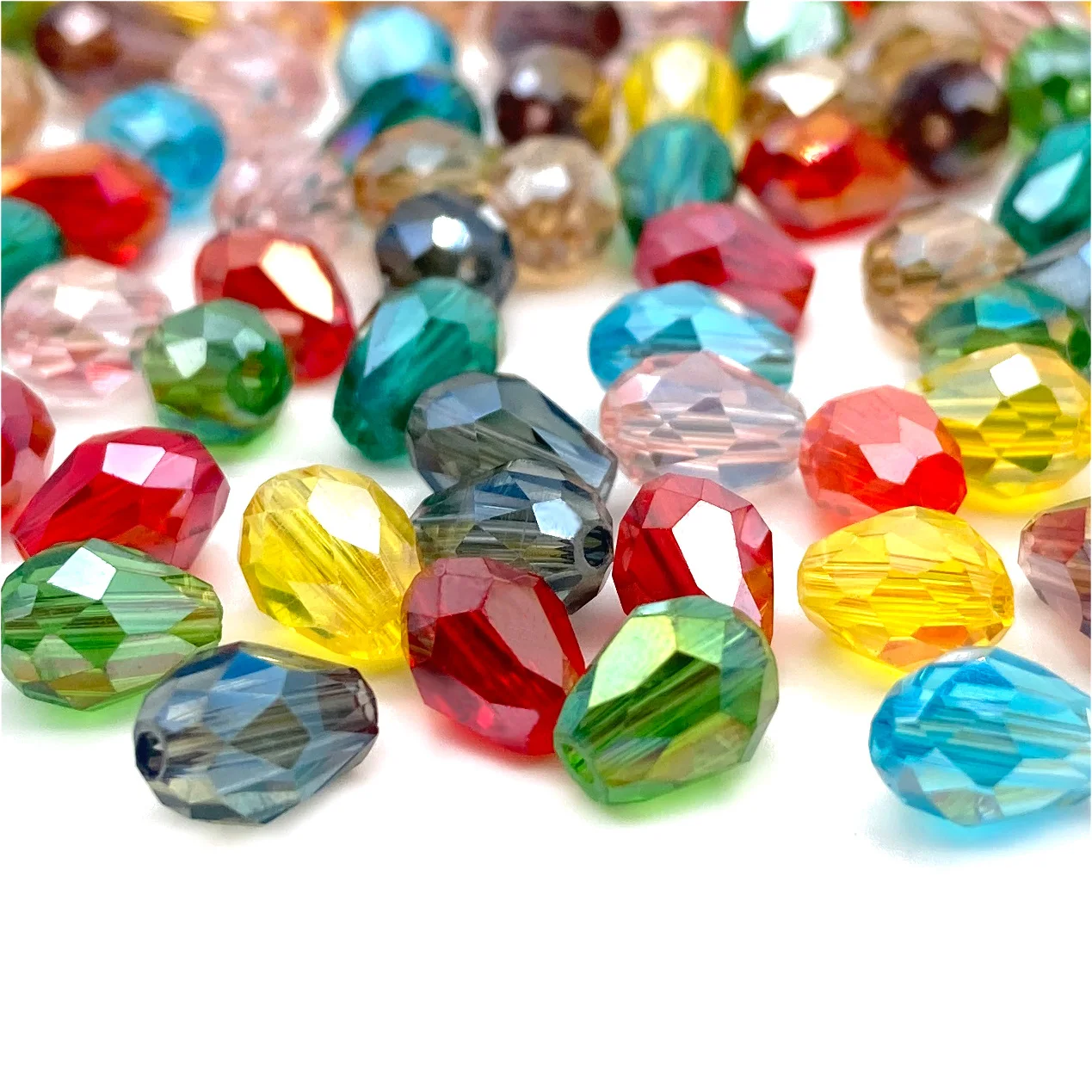 Cuentas De Cristal Facetadas En Forma De Lágrima - Para Joyería Y Manualidades